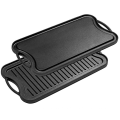 Heavy-duty Cast Iron Steak Griddle Pan/bakeware/BBQ board/reverible griddle